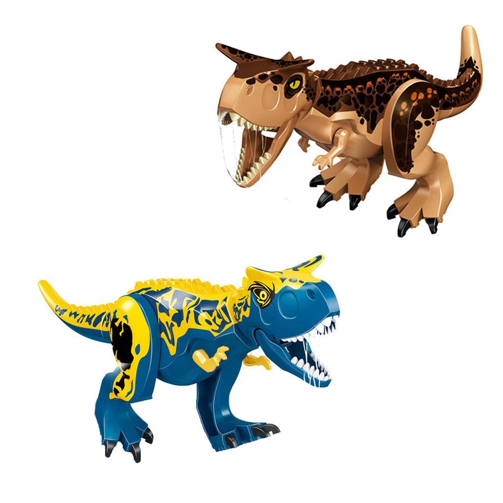 Chiński DIY Jurassic uroczy kręgosłup dinozaura drapieżny kolor Carnotaurus klocki Edukacyjne Zabawki dla Dzieci prezenty