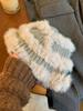 Rabbit Fur Knitted Plush Hat Women'S Autumn And Winter Furry Bucket Hat Big Head Circumference Showing Face Small Wool Hat