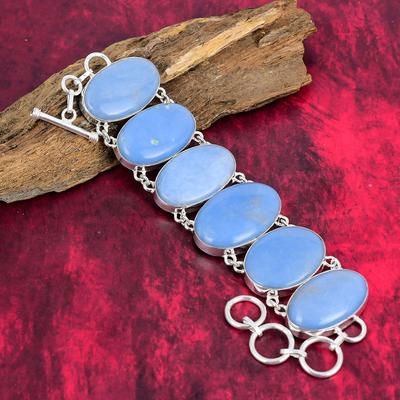 Anglite Natural Bracelet Jewelry, Unique Gemstone Jewelry, 925 Solid Sterling Silver Bracelet, Chain Bracelet, Handmade Dazzling Jewelry Gift For Mom