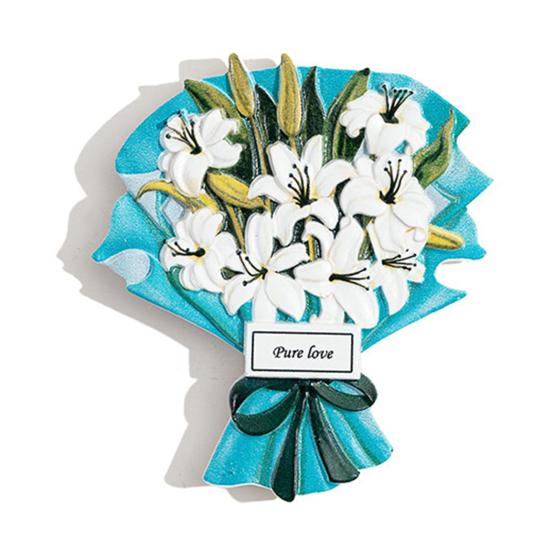 Simulated Bouquet Refrigerator Magnet Resin Flower Fridge Magnet Home Office Kitchen Cabinet Locker Whiteboard Decoration