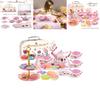 Charming Children's Tea Party Playset With Colorful Tin Tea Set And Sweet Treats