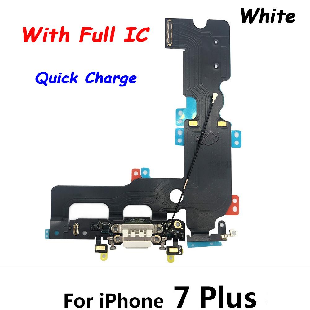USB Dock Connector Charging Port Flex Cable For iPhone 7 8 Plus Xs Max X Charger Board With Microphone Module Replacement Parts