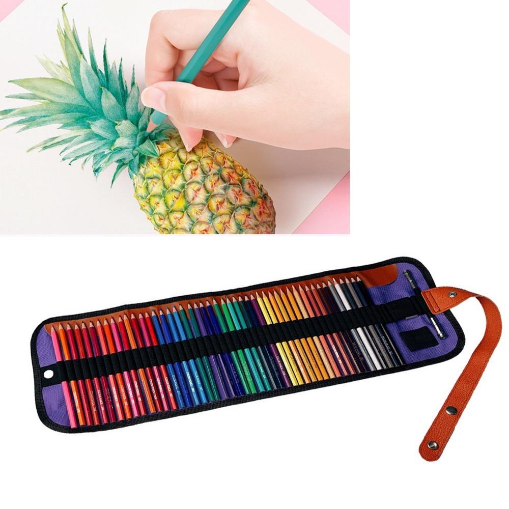 72PCS smooth lead core oil-based pencil set hexagonal barrel artist drawing kit art creation