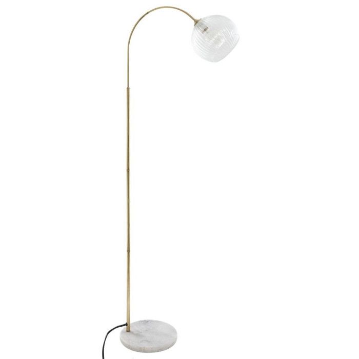 Lampadaire "Laye" en verre & marbre Hauteur 150 cm Atmosphera