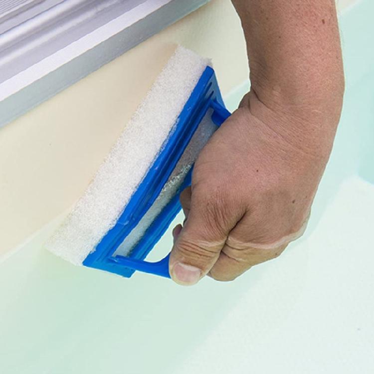 Spazzola Spugna Pulitore Piscine con Manico Manuale Spazzola Raschietto Piscina Strumento Pulizia Piscina per Piastrelle Piscina Stucco Parete