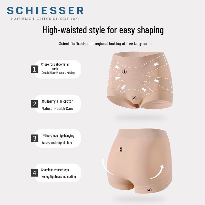 Schiesser Women's Ice Silk High-Waist Tummy Control Panties