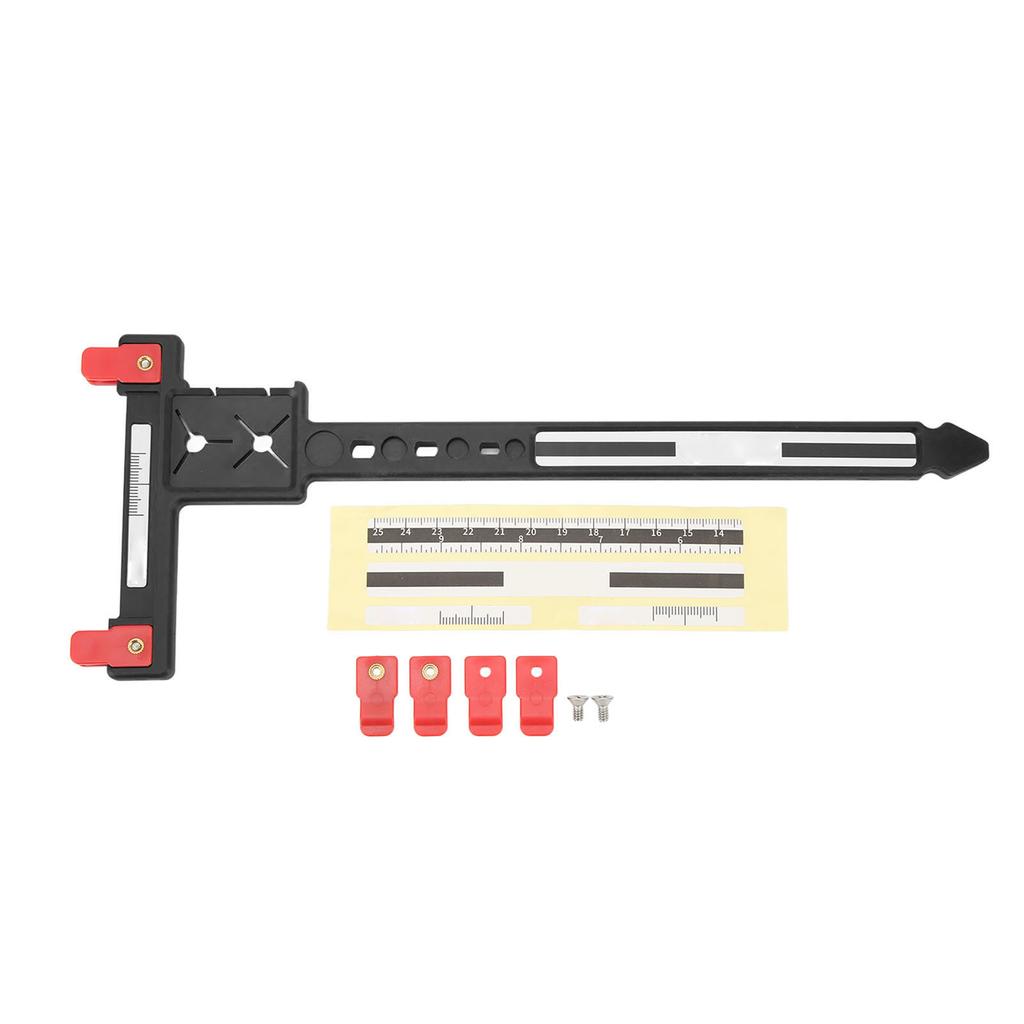 Arrow Measuring T Ruler Plastic Accurate Compound Recurve Bow Tuning T Ruler for Archery Black