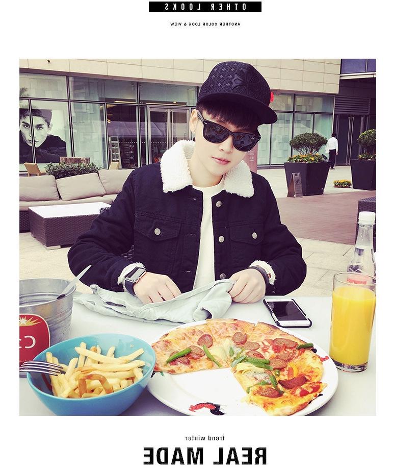 Men's Trendy All-Match Thick Winter Warm Velvet-Lined Denim Jacket