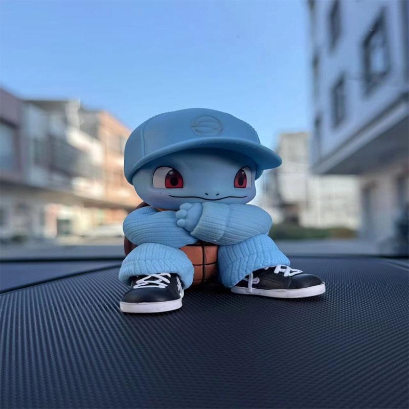 8cm  Squirtle Anime Figure Model Collection Catoon Toys Car Ornament Statue Dcoration Gifts