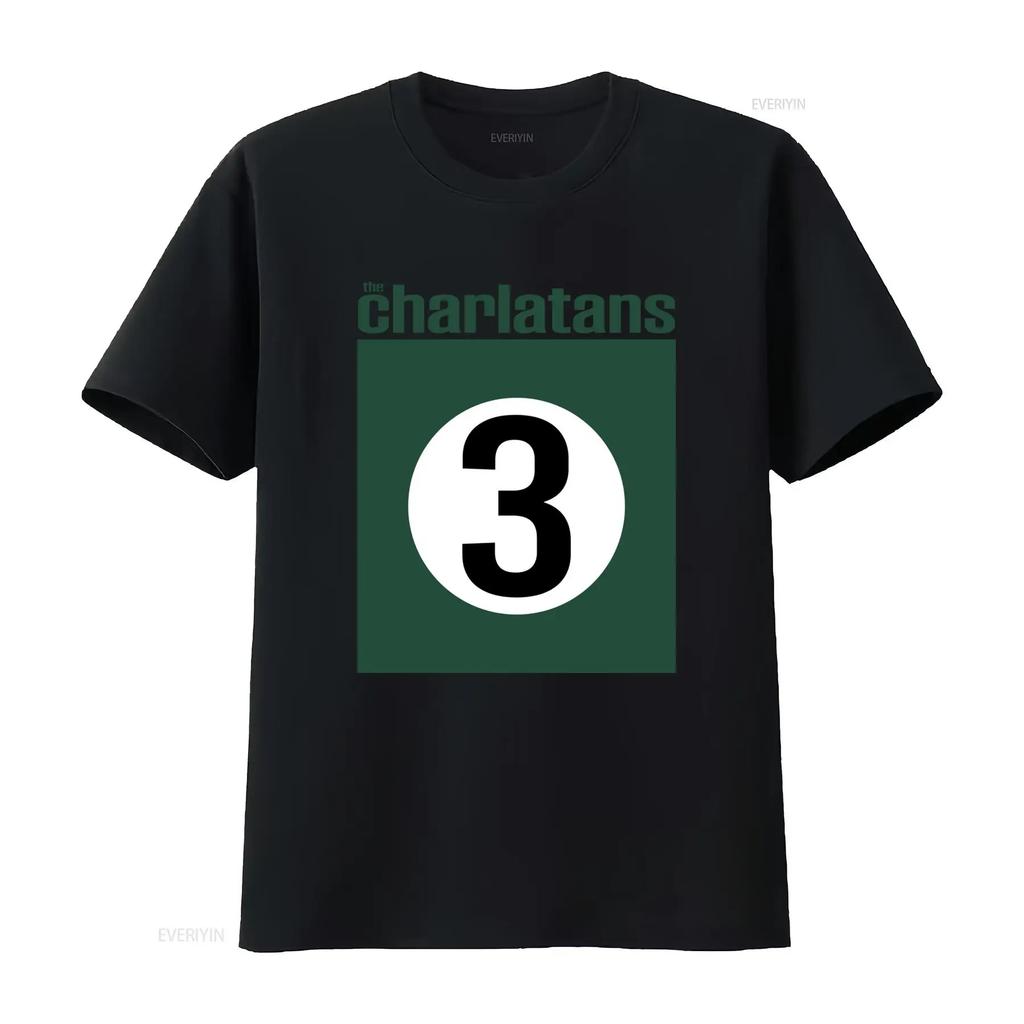 The Charlatans THREE Sproston Green Μπλουζάκι για Άνδρες Ρετρό Στυλ Εκτύπωση Υψηλής Ποιότητας vintage Πλυμένο Τεντωμένο