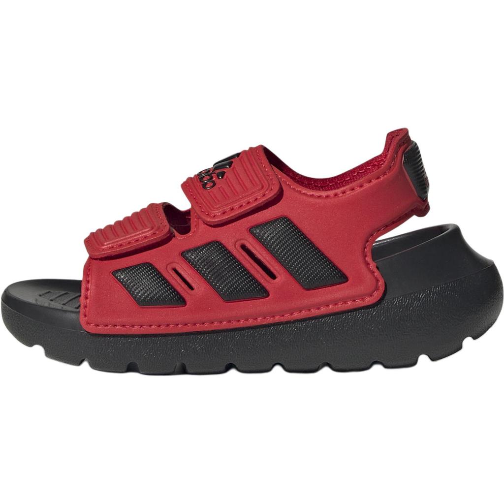 Adidas Altaswim 2.0 Comfortable Versatile Non-Slip Durable Low-Top Walking Shoes Baby Shoes Black Red JI3063