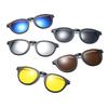Magnetic Snap-On Frame Retro Insert P Olarized Sunglasses Clip-On Style With Lens Nearsighted Glasses Frame