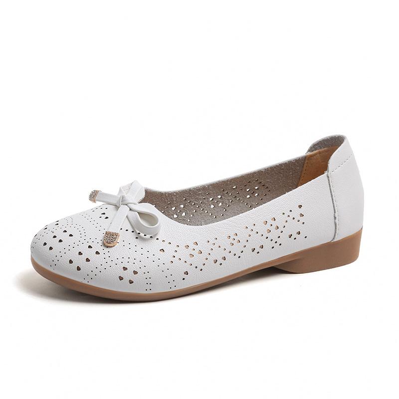 

Fashion Spring Women s Shoes Slip-On Breathable Flat Round Toe Shoes Mary Jane Low Heel Casual Footwear Comfortable Sandals Woman Shoes 36 белый