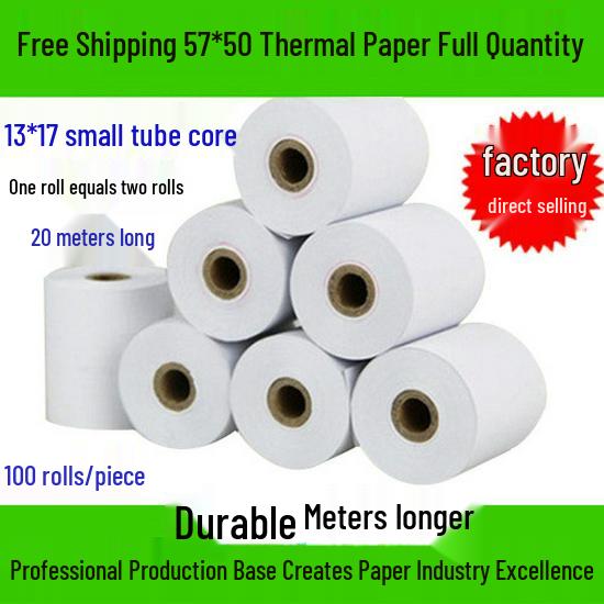 Enhanced Thermal Receipt Paper 80x60mm, 80x50mm - Kitchen-Grade, Waterproof, Tear-Resistant, Ideal for Delivery and Catering Printing.