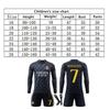 Kids Sports Gear Real Madrid Ronaldo Football Jersey Set Black Short Sleeve Training Uniform