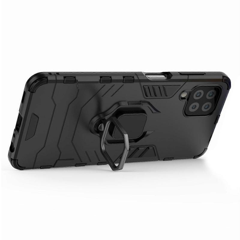 PC TPU Hybrid Phone Case with Ring Holder Kickstand for Samsung Galaxy A22 4G (EU Version), Shockproof Protective Cover