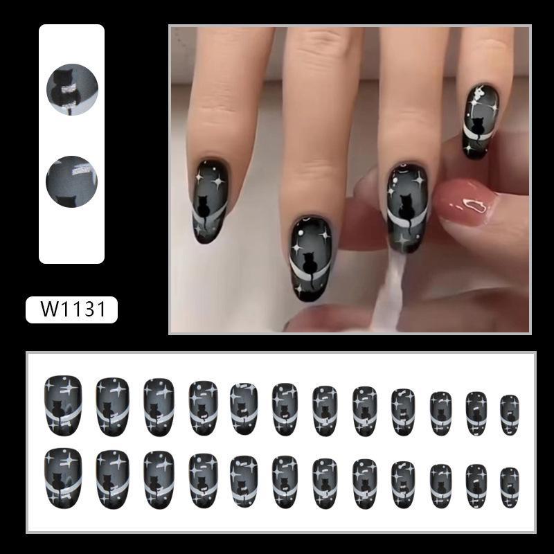 Sweet Cool Dark Style Removable Fake Nail Art Stickers