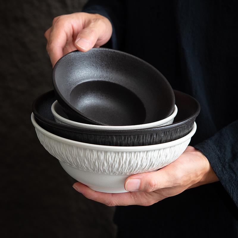 Premium Large Ramen & Luosifen Ceramic Bowl – Conical Hat Design for Noodles, Soup, Mixed Rice, Salad