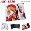Cardcaptor Sakura Anime Wallet Short Trifold Snap Button Wear-Resistant Large Capacity Student Coin Purse 1pcs