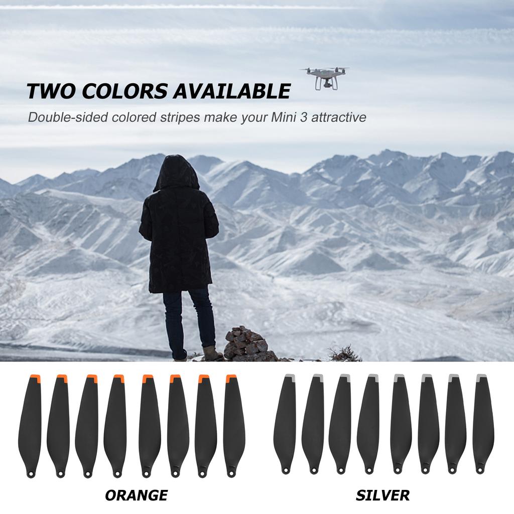 8pcs Drone Blade Props Replacement Mini Propellers with Screw Accessories Propeller Blade Spare Parts Low-Noise for DJI Mini 3
