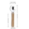 1 Pezzo Apriscatole 2-in-1 in Acciaio Inossidabile con Manico in Legno Manuale Apriscatole e Tappi per Bottiglie Utensile da Cucina Robusto per Casa Campeggio