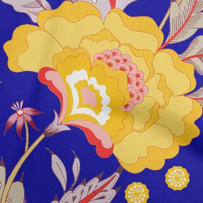 Tecido Algodão Flex Azul Escuro Botânico Floral Artesanato Projetos Decoração Tecido Impresso Por Metro 40 Polegadas