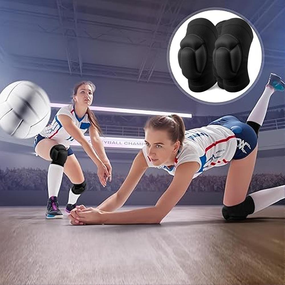 Profesjonalne nakolanniki do siatkówki - Absorpcja wstrząsów i antypoślizgowy chwyt dla mężczyzn i kobiet - Oddychające rękawy kompresyjne do sportu