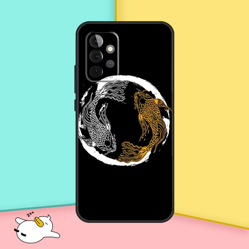 Koi Fish Yin Yang Cover For Samsung Galaxy A53 A33 A13 A12 A32 A52 A14 A34 A54 A15 A25 A35 A55 A71 A51 Case