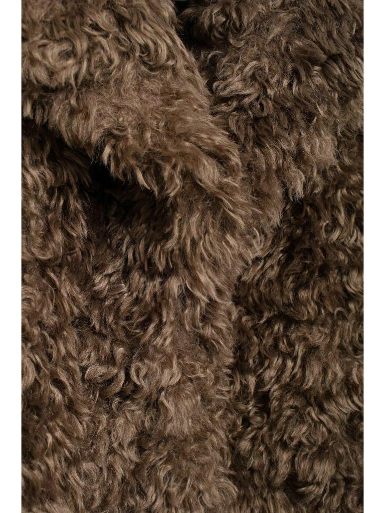 SHEIN Damen Kunstpelz Herbst Midilanger Mantel Jacke