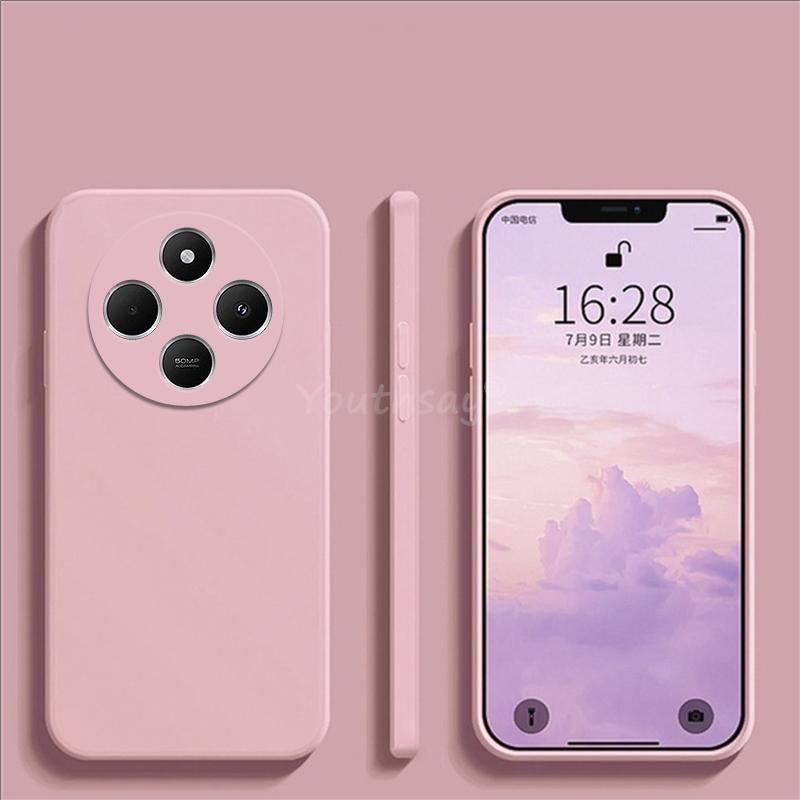 Для Xiaomi Redmi 14C чехол жидкий силиконовый простой чехол Redmi 14C чехол TPU противоударный защитный чехол для телефона Redmi 14 C чехол