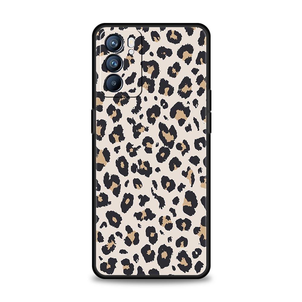 Fashion Tiger Leopard Print Case For Oppo Reno13 Reno12 Reno11 F Reno10 Pro A54 5G Find X5 A53 A52 A9 A17 4G A79 A80 A98 Cover