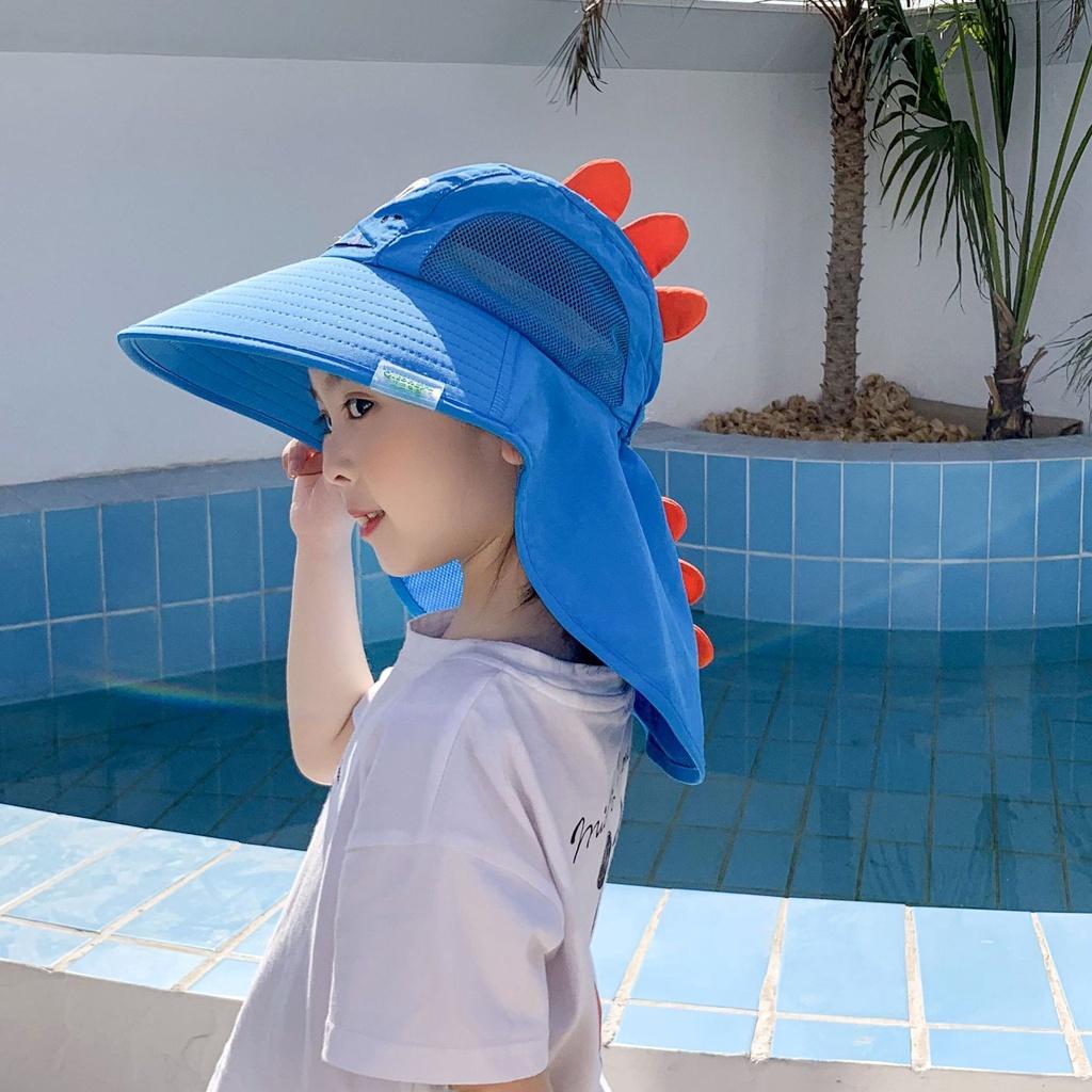 Kinder Sommer Dünner Sonnenhut UV-Schutz Breiter Rand Fischerhut Für Baby Jungen Mädchen Outdoor Strand Reisen Sonnenschutzhut blue