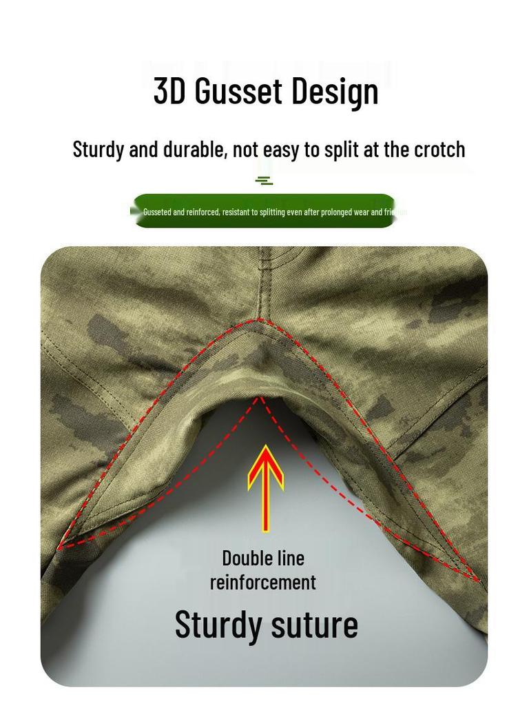 Unisex Wear-Resistant Camouflage Workwear Set for Spring & Autumn - Breathable, Thickened, Outdoor Tactical & Mountaineering Clothing.