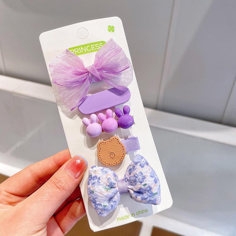 Children'S Hairpin Bag Cloth, Duck Bill Clip Cloth, Bow Root, Princess Hairpin, Cute Little Flower Girl Hair Accessories