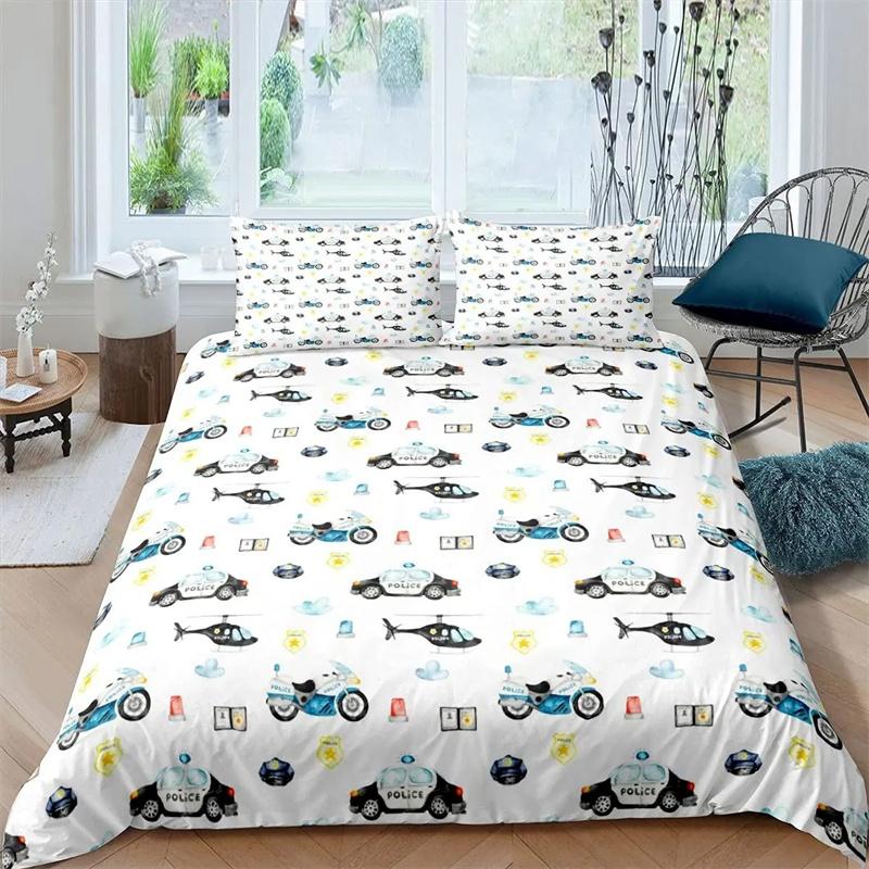 Premium Airplane Duvet Cover Planes Fying In Air Aviation Airport Helicopters And Jets Cartoon Style Room Decorative For Boys Girls Gift