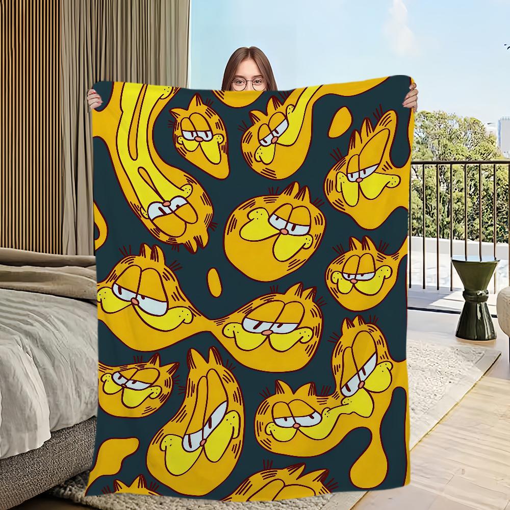 

Cartoon Cute G-Garfield-ES Blanket Flannel warm comfort soft plush blanket For Picnic Beds Sofas Homes And Bedrooms 30x40in
