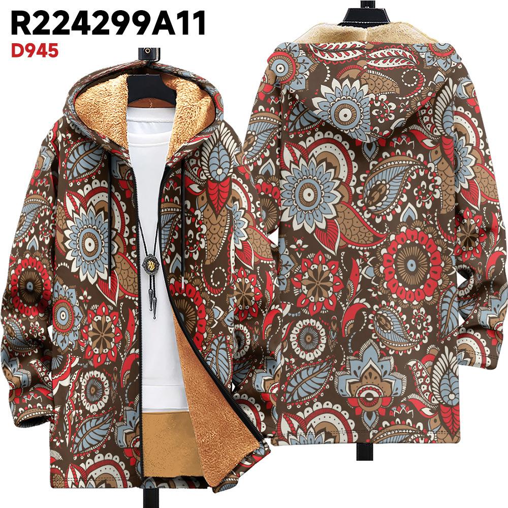 

Новая куртка: разноцветные элементы узора, кардиган с капюшоном на молнии, утолщенная зимняя флисовая одежда с подкладкой, желтая подкладка, модная хлопковая одежда 4XL