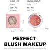 5pcs Dual-Color Blush Palette Set, Pure Mineral Powder Duo Blusher, Natural Matte and Shimmer Face Makeup, Long-Lasting Cheek Blush Compact for Women