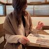 Korean Style Scarf for Women In Winter Korean Style Versatile Small Houndstooth Plaid Long Student Warm and High End Shawl for Autumn Dual Use