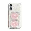 Sparkling Glitter Transparent Cream KT Cat Phone Case for Apple 17promax Small Clear Fresh Air for IPhone 15
