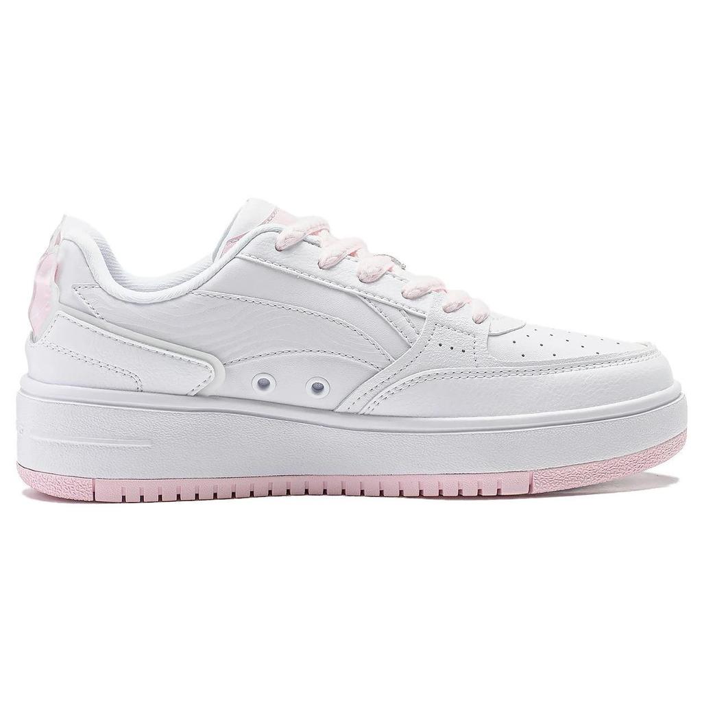 Disney X Li Ning Marie Cat Fashion Versatile Sneakers Women Sneakers White Pink Blue AGCT382-7