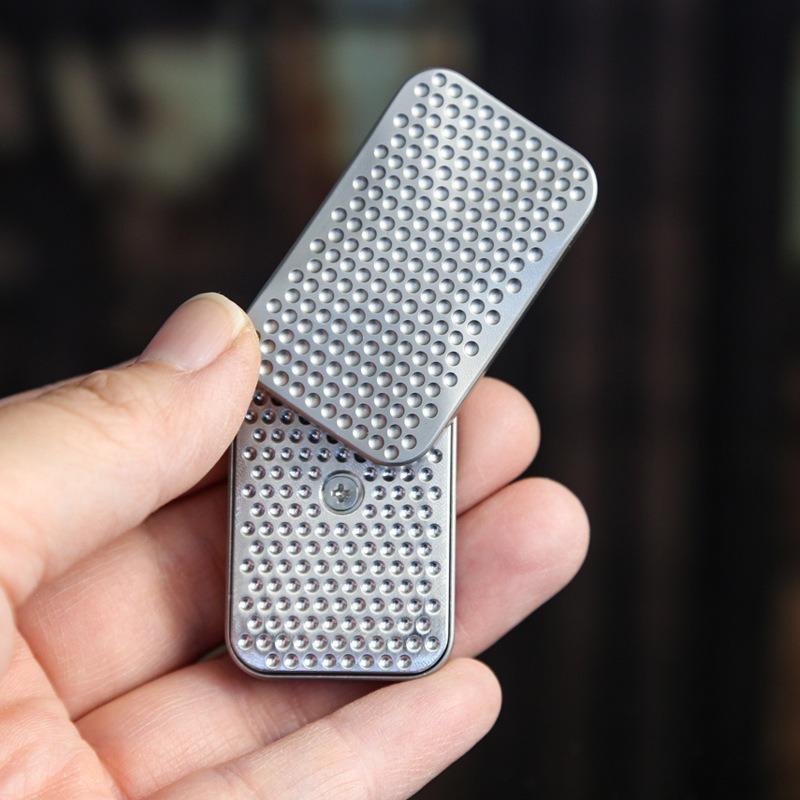 Metal infinite position Magnetic Push Card Plate Coin Fidget Mechanical Slider EDC Sensory Stress Relief Pocket Toy Anti Anxiety