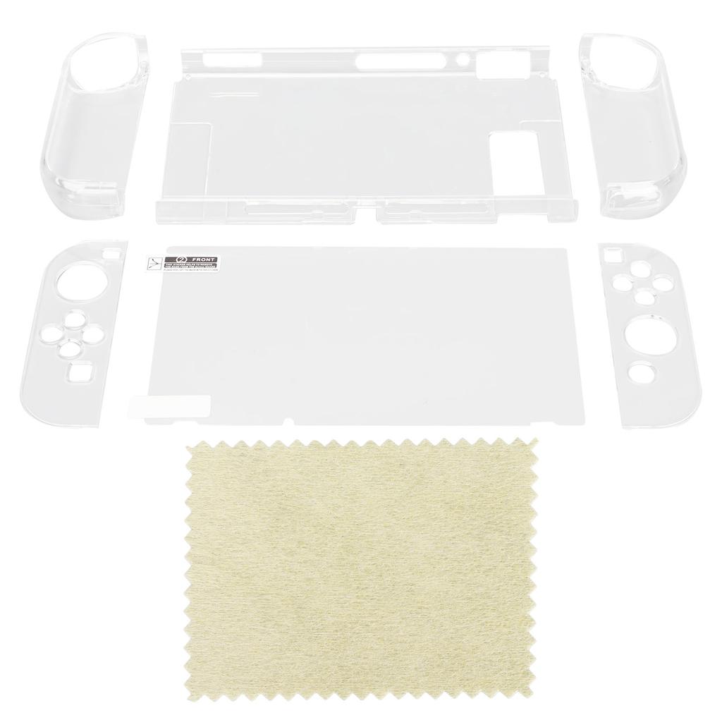 Game Console Protective Cover PC Transparent Thin Gamepad Shell Case With Screen Protector for Switch