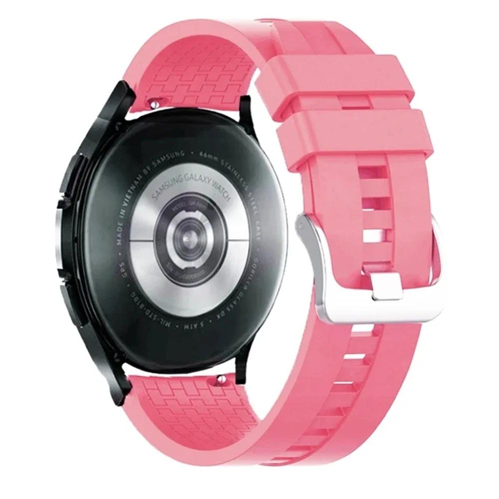 Silicone 20mm 22mm Watch Strap For Samsung Galaxy Watch 7/6/5 Pro 44mm 40mm 4 6 Classic 43mm 47mm Bracelet Sports Band Wristband