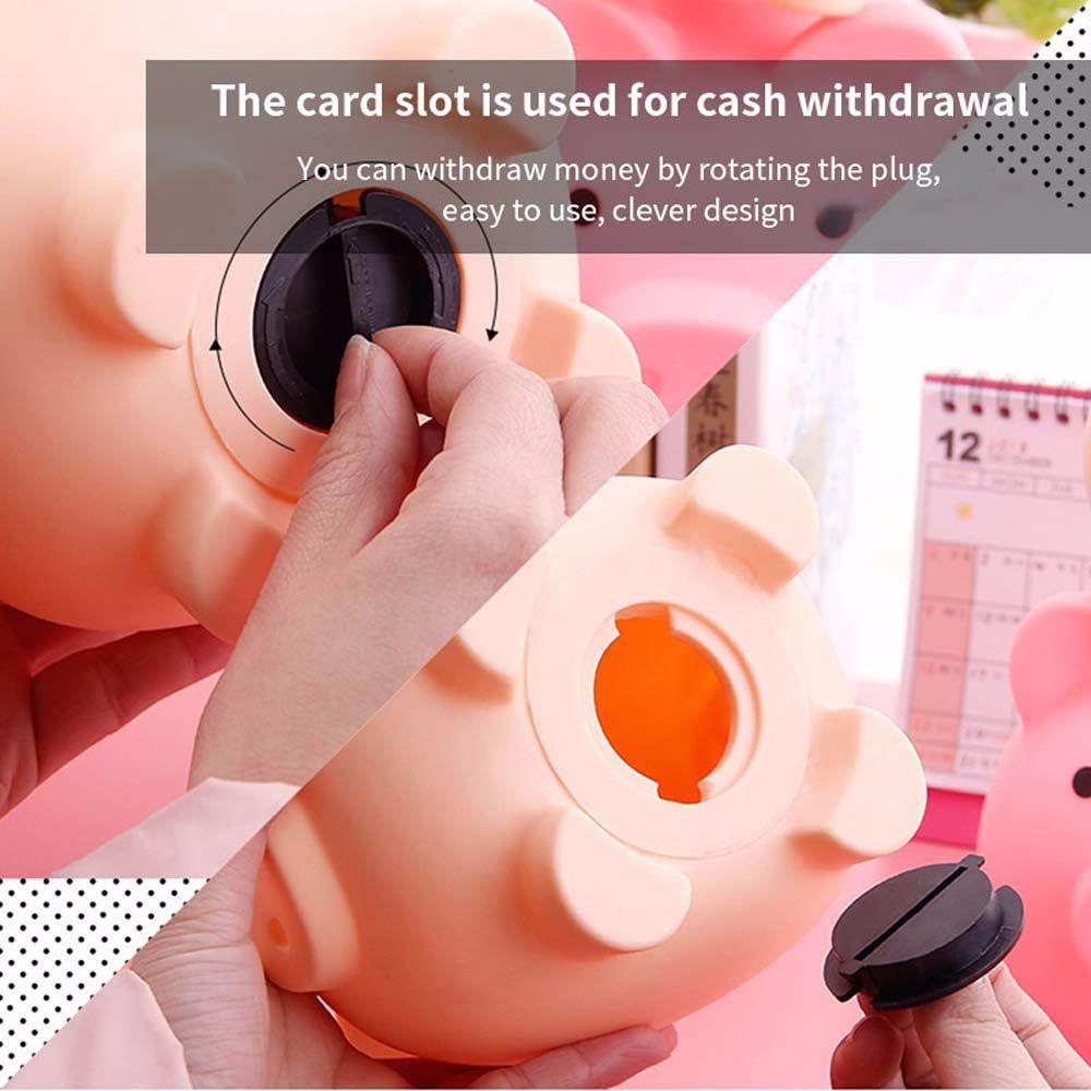 Cute Small Shatterproof Home Decor Pig Shaped Coins Storage Box Birthday Gift Money Bank Piggy Bank