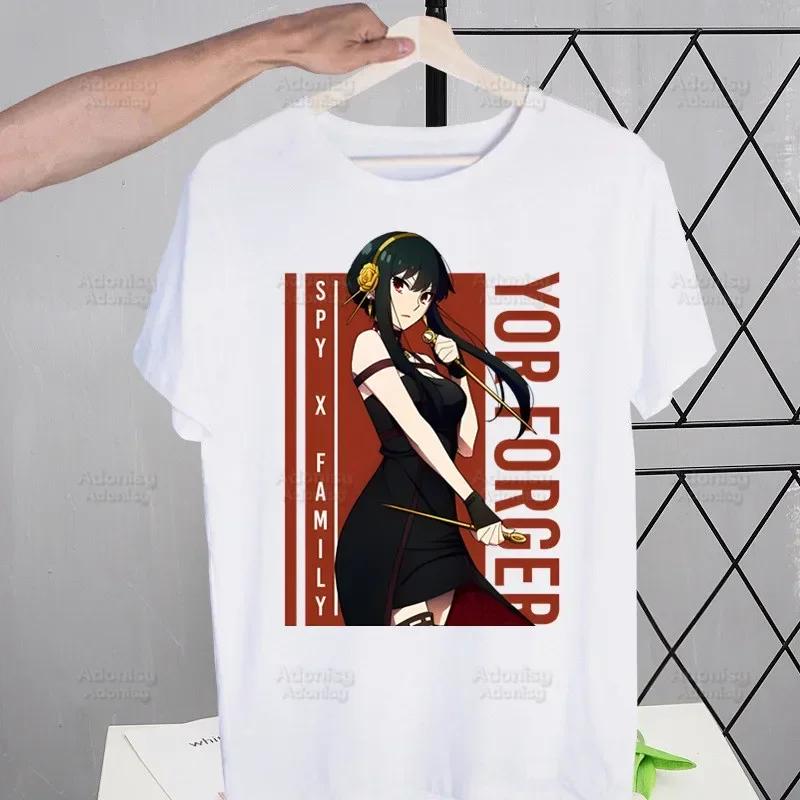 Anya Forger Printed T Shirt Men Yor Forger Tops Tees Harajuku Spy X FAMILY Tshirt Streetwear Hip Hop Male T-shirts