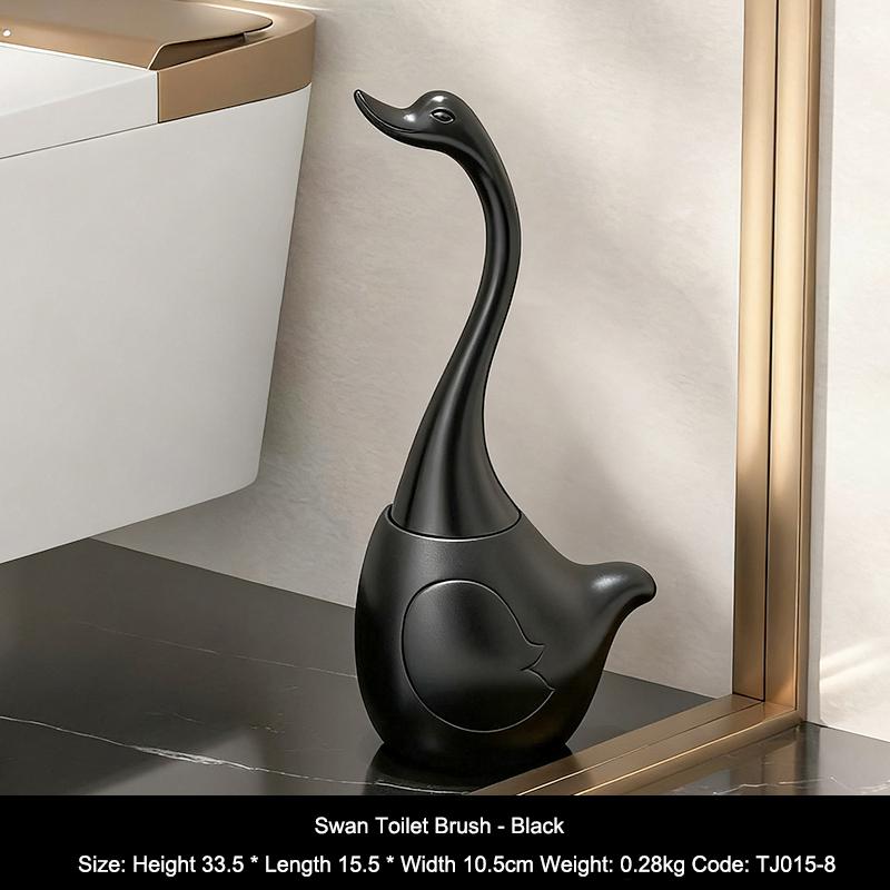 Creative Swan Toilet Brush Household Cleaning Toilet Base Long Handle Cleaning Brush Set Bathroom Decoration Supplies Gift