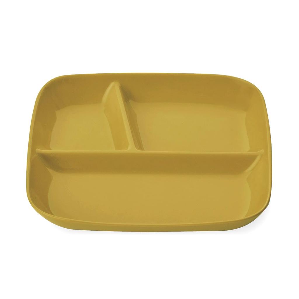 Lunch Easy to 3 Mino Dishwasher Made in Mustard [Belle Maison] Plate, Deep, Scoop, Dividers, Ware, Safe, Japan,