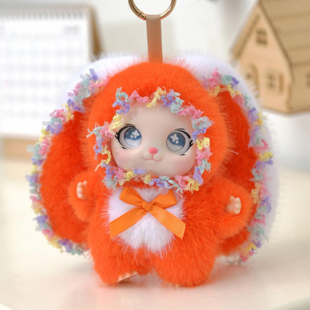 Sweet Pink Long-Eared Lolita Rabbit Plush Doll Pendant - Girly Heart Healing Series