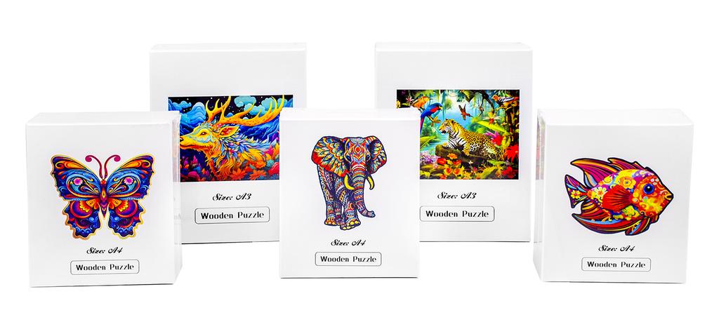 Wooden puzzle for adults children lion cat puzzle dad father gift